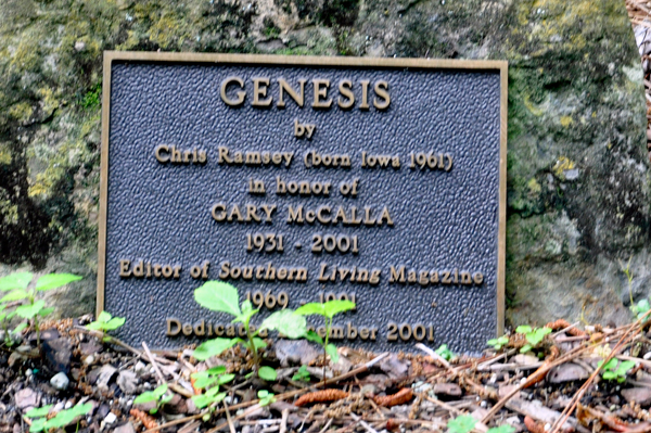 plaque for the Genesis  sculpture